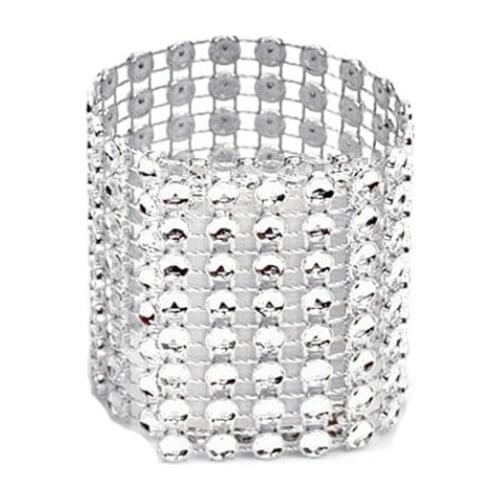 Diamond Rhinestone Mesh Wrap Napkin Ring Wedding Banquet Supplies Elegant Napkin Ring Decoration Handmade Party Supplies