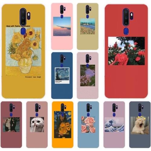 29A Vingate Vincent Van Gogh Pantone Aesthetic Soft Silicone Back Cover Case for OPPO A5 A9 2020 A1K A5S A7 AX7 A11X cover funda