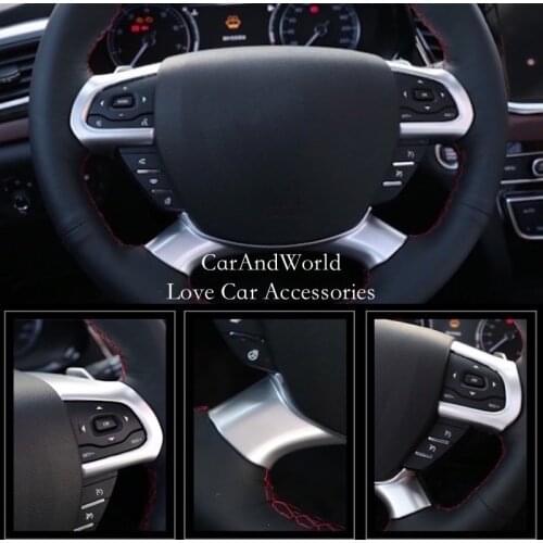 For Trumpchi GS8 2017-2019 Interior Steering Wheel Button Frame Sequin Cover Trims ABS Chrome Garnish Car Styling Accessories