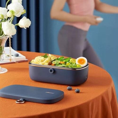 900ml Electric Lunch Box Water Free Heating Lunch Box Mini Rice Cooker Constant Temperature Heating Food Warmer Container Office