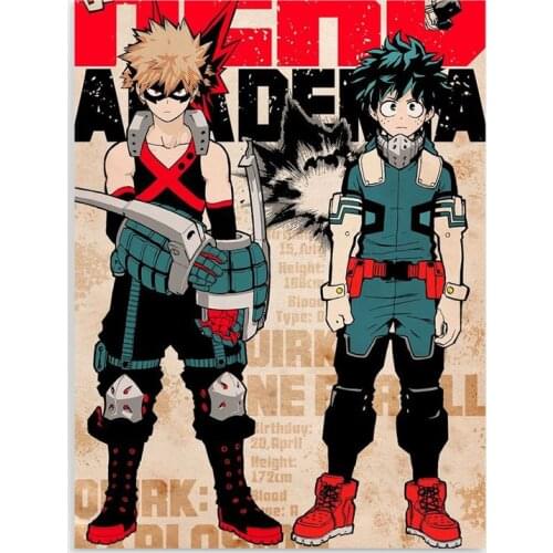Wall Art Midoriya Izuku and Bakugou Katsuki Poster HD Prints My Hero Academy Canvas Painting Home Decor Bedroom Anime Pictures