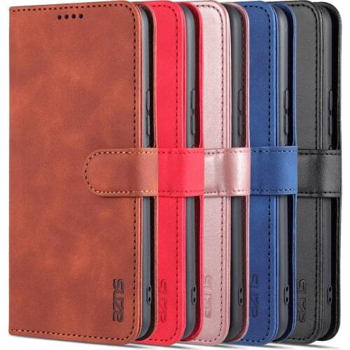 AZNS Leather Wallet Case for VIVO V21 V2066 Luxury Flip Cover Coque Card Slots Magnetic 6.44 inches