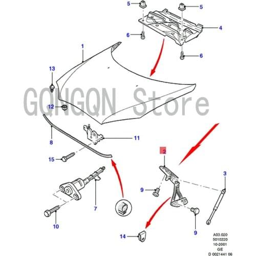 CAR cover foot chain hinge assembly engine cover right For dMo nd eoM etr ost ar cover hinge assembly cover lock block
