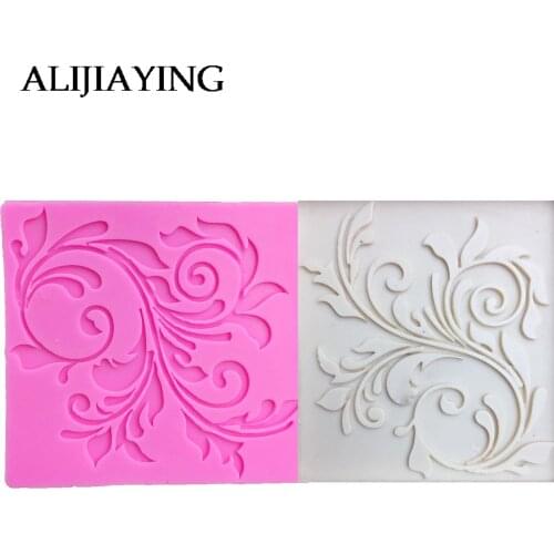 M0344 Hollow lace vine Flower silicone fondant mold cake decorating tools chocolate gumpaste mold wedding cake decoraton