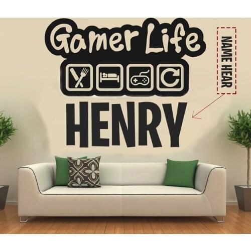Gamer wall decal Gamer wall decal Controller video game wall decals Customized For Kids Bedroom Vinyl Wall Art Decals A1-001