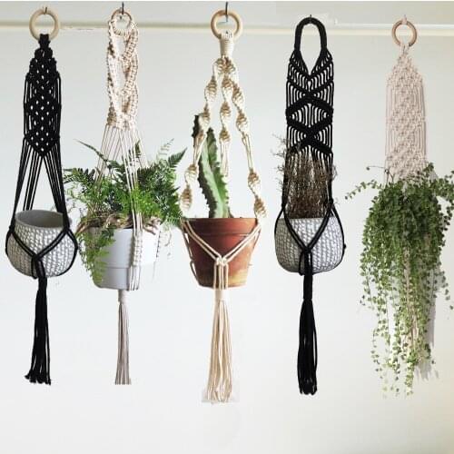 New arrival 100% handmade macrame plant hanger pot tray pot hanger