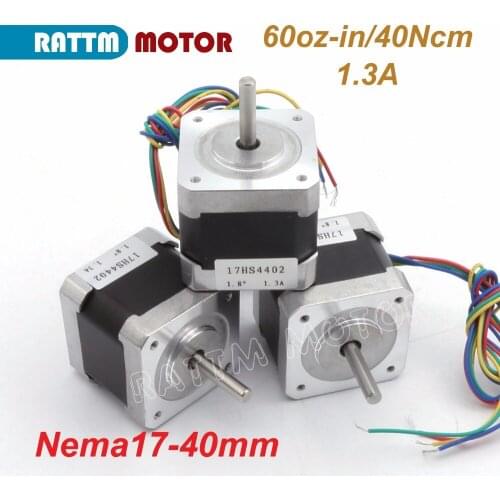 New products!!! 3PCS Nema17 CNC Stepper Motor 40mm/ 58 Oz-in / 1.3A CNC stepper motor stepping motor 4lead wrie