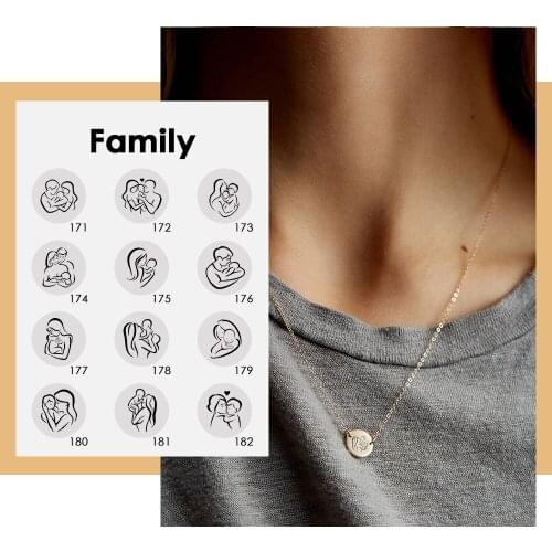 Visunion 316L Stainless Steel Necklace Custom Mother and Kids Patterns Not Faded Fashion Birthday Party Gift for Women Gift New