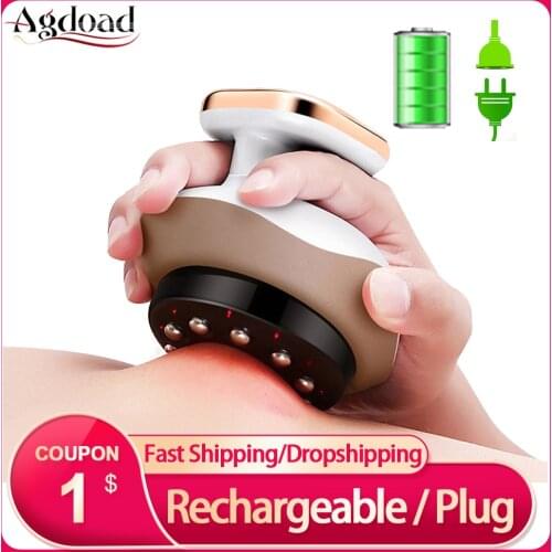 Rechargeable Electric Cupping Machine Negative Pressure EMS Infrared Heating Therapy Gua sha Vacuum Cupping Massage New