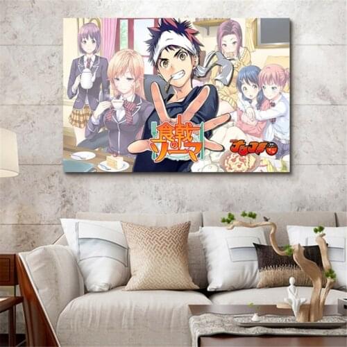Complementi Arredo Casa Poster Pittura Della Tela di canapa di Stile Nordico di Animazione SERIE TV Shokugeki No Soma Modulare L