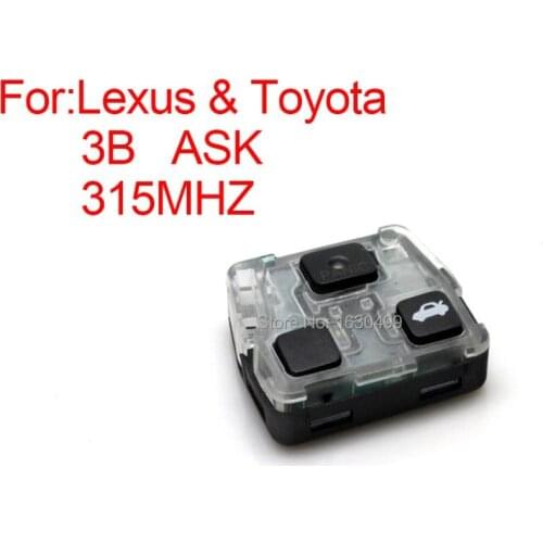 Free shipping remote key ASK 3 buttons 315MHZ for Lexus (es44007)