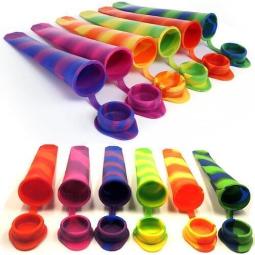 Silicone Ice Tube Mold With Lids Ice Cream Stick Yogurt Popsicle Cube Maker Tray Summer Drinking Kitchen Accessories Tools