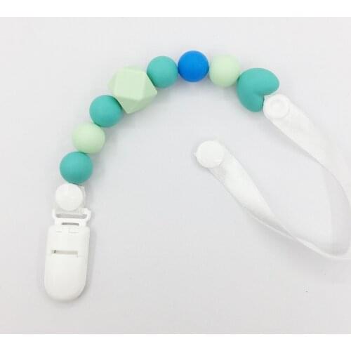 Silicone Pacifier Holder Set for Girls & Boys - Best Pacifier Leash for Teething Toys Necklack, Silicone Teething necklace