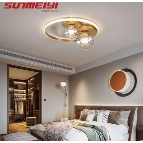 Modern Led Ceiling Lights Black Glass Ceiling Lamp For Living Room Kitchen Dining Room Kids Bedroom Lighting led Strips decor