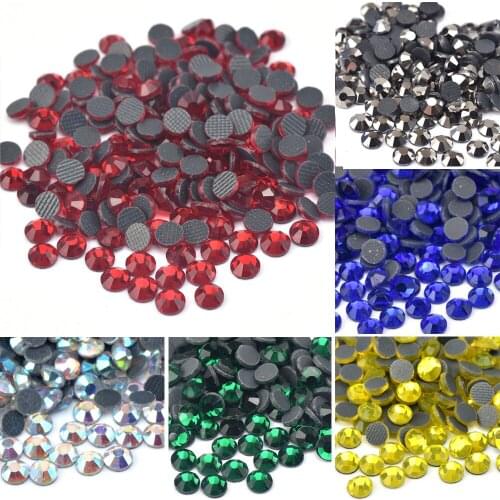 All Sizes 35Colors Crystal AB Hotfix Rhinestones Glass Strass Hotfix Iron On Rhinestones For Nail Art Sewing & Fabric Decoretion