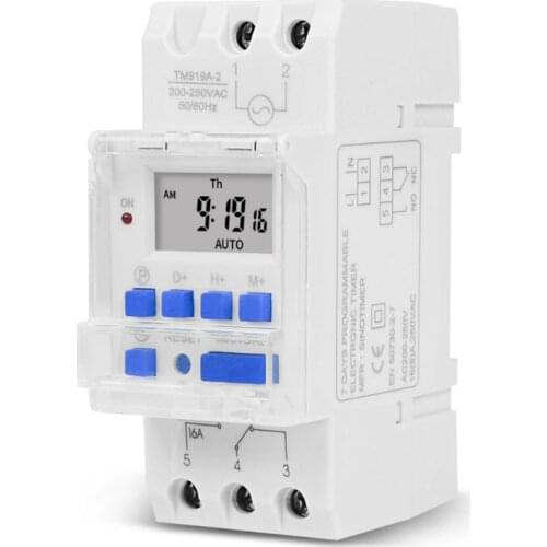 TM919A Heavy Duty Digital Time Switch Relay Timer Control Din Rail Mount Weekly New 2020