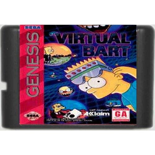 Virtual Bart 16 bit MD Game Card For Sega Mega Drive For Genesis