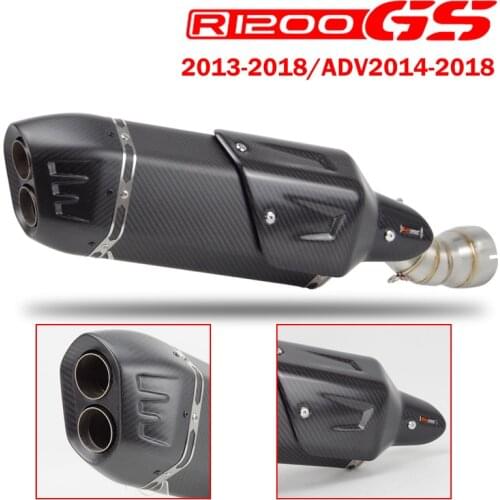R1200GS ADV advanture 2014-2018 Slip-on exhaust muffler middle link pipe escape catalyst for BMW R1200gs 2013-2018 ADV 2014-2018