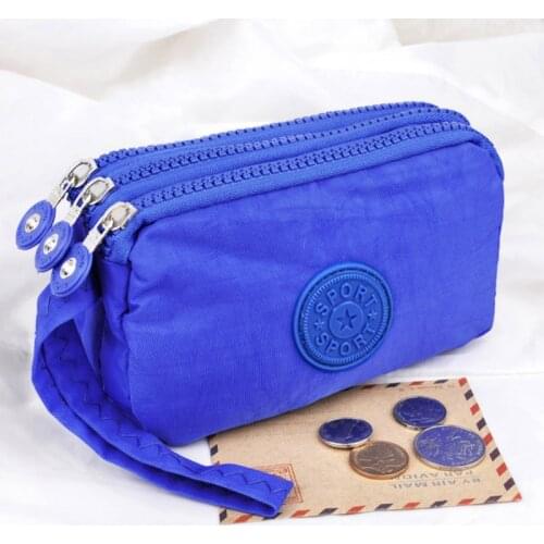 3 Zippers Lady Purses Women Wallets Brand Clutch Coin Purse Cards Keys Money Bags Canvas Short Woman Girls Wallet Handbags Burse