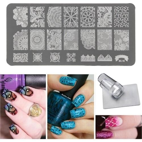 1pcs Stainless Steel Nail Stamping Plates Nail Art Stamp Template Manicure Nail useful Tools