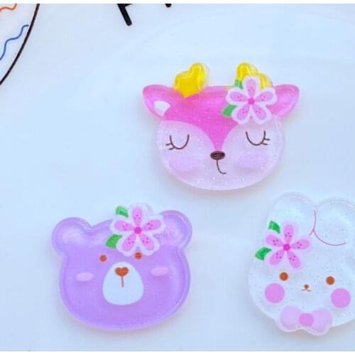 10/20pcs New Cute Acrylic Mini Animals Series Flat Back Cabochon Scrapbook Kawaii DIY Embellishments Accessories L89
