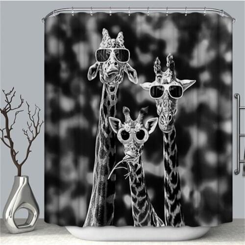 120*180cm Drop Shipping Big Discount Animal Shower Curtain Bathroom Waterproof Polyester Shower Curtain for Bathroom