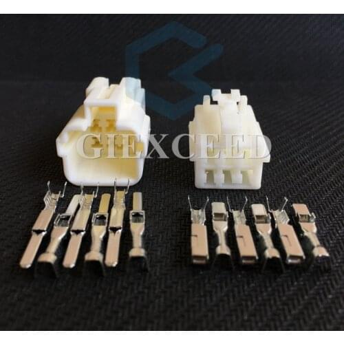 2 Sets 6 Pin 7282-1068 7283-1068 Female Male Fuel Injector Plug Automotive Connector