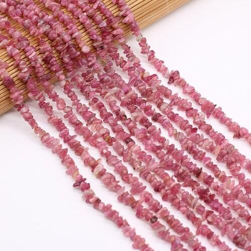 3-6mm Natural Stone Pink Tourmaline Freeform Chip Stone Beads for Women Party Gift DIY Necklace Bracelet Jewelry Making