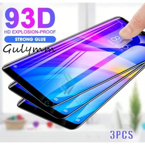 3Pcs 93D Full Cover Screen Protector Film For Xiaomi Redmi Note 8 9 S 7 6 5 K20 Pro 7A 6Pro Tempered Glass For Mi 9 9T A2 Lite