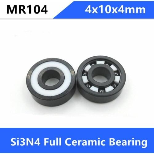 4/10pcs MR104 Si3N4 full Ceramic bearing 4x10x4 mm Ceramic ball bearings 4*10*4 mm
