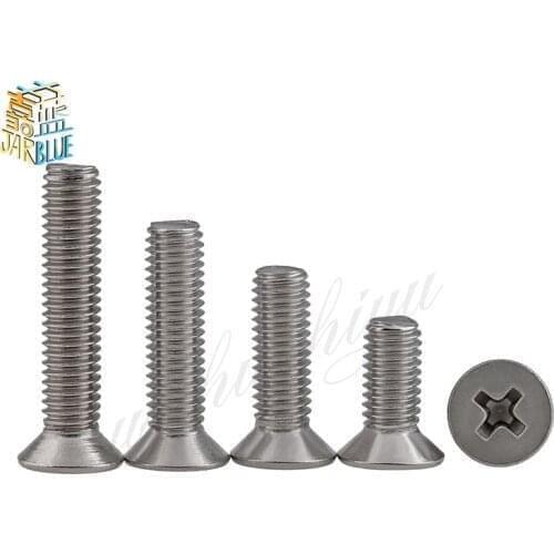 50Pcs 8#-32UNC Stainless steel 304-A2 flach kopf senkkopf phillips schraube