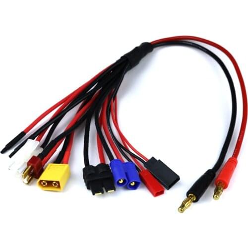 8 In 1 Lipo Battery Multi Charging Plug Convert Cable Xt60 Tplug FOR TRX JR Futaba Tamiya Charging Accessories DIY Wiring