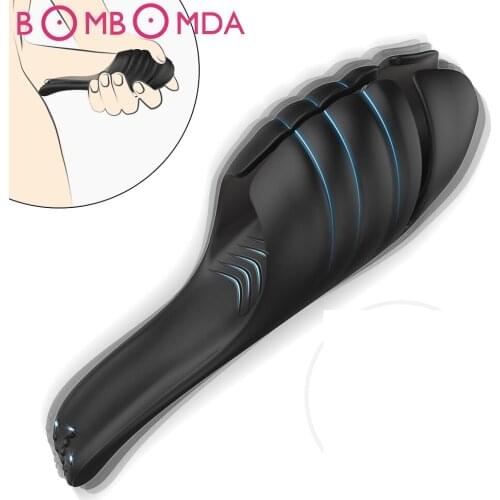 9 Modes Glans Vibrator Penis Massager Exerciser Male Masturbator Ejaculation Delay Last Trainer Adult Sex Toys for Men Erotic