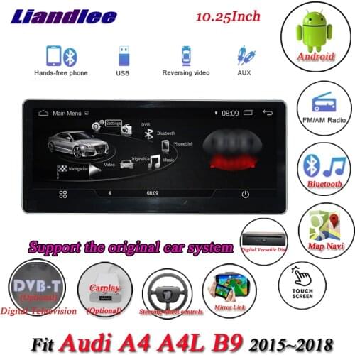 Car Android Multimedia System For Audi A4 A4L B9 2015-2018 Radio GPS Navigation Player Carplay Androidauto Stereo HD Screen