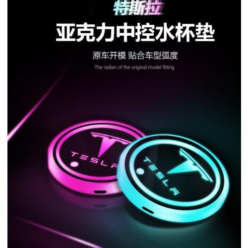 2PCS Led Atmosphere Light For Water And Water Decorative Light For Tesla Model 3 model X S Y Car Accessories