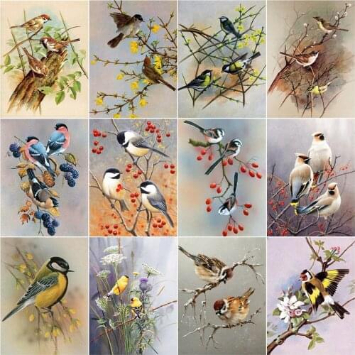 AZQSD 5D Diamond Painting New Arrivals Bird Home Decor Diamond Mosaic Animal Cross Stitch Kits Full Square Drill Needlework