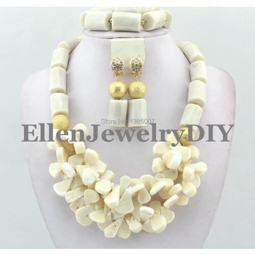 White African Coral Jewelry Sets Coral Beads Necklace Set Nigerian African Wedding Beads Jewelry Sets W7901