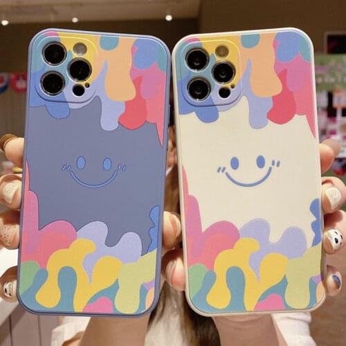 Colorful Smiley Watercolor Protection Case For Xiaomi Redmi Note 9 Pro Case Note 7 8 Pro 9S Covers Soft