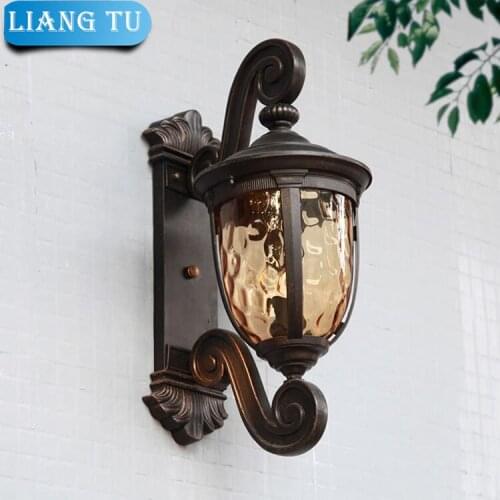 Europe outdoor Wall lamp garden lights Lampshade E27 Edsion light aluminum baking vintage wall light