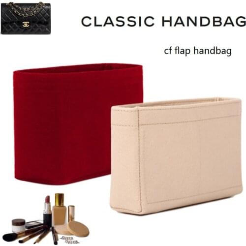 For Classic Handbag CF Flap Felt Cloth Insert Bag Organizer Makeup Handbag Organizer Travel Inner Purse Portable Cosmetic Bags