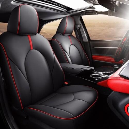 PU Leather Car Seat Cover Set Auto Seat Protector Cushion Accessories Interior for Toyota Camry 80 2018 2019