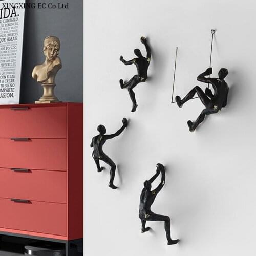 Creative Retro Rock Climbing Character Wall Decoration Pendant Nordic Modern Living Room Bar Background Wall Decoration Crafts
