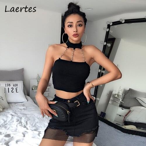 Laertes Women Crop Top Sexy 2021 Summer Off Shoulder Halter Neck Corset Backless Sleeveless Ladies Vest Shrot Top Famme Bustier