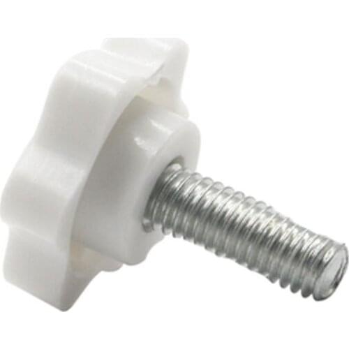 M4 Thumb Screw Torx Plastic Bolts Plum blossom Screws 25mm Head diameter White