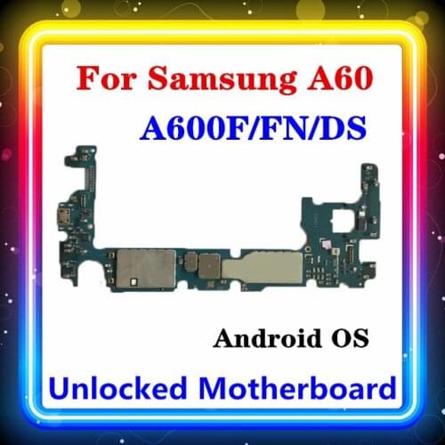 Motherboard For Samsung Galaxy A60 A600F/FN/DS Original For Samsung A60 Main Board Full Chips Android OS Install