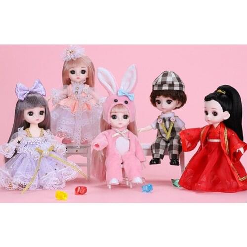 Fashion Doll Cartoon Classical Dress Clothes Suit For Ob11 1/12 Doll DIY Dress up Cosplay Outfit Dress Doll Accessories For Girl