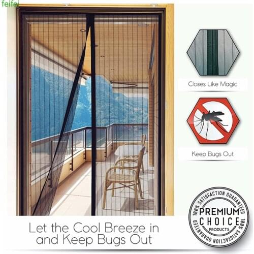 Tool-free Magnetic Mosquito Net Summer Anti Bug Fly Door Curtains Mesh Automatic Closing Door Screen Magic Mesh Kitchen Screen