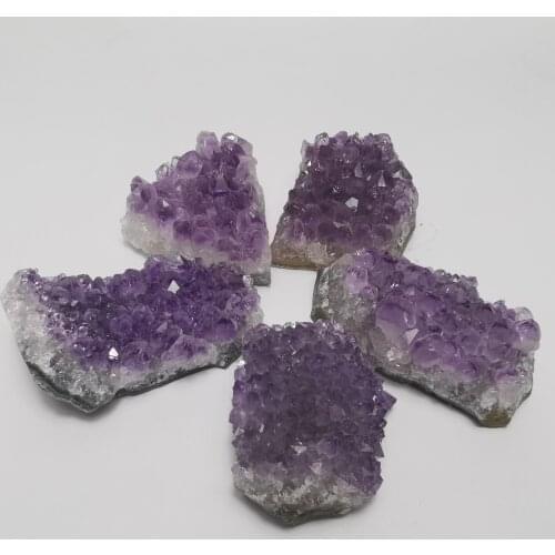 Natural amethyst cluster mineral healing energy stone home decoration technology decoration 10-50g