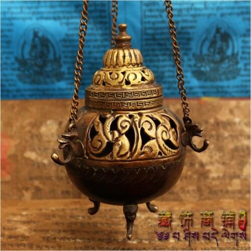 Nepal hanging type incense burner pure copper / incense box concealed incense burner pendant