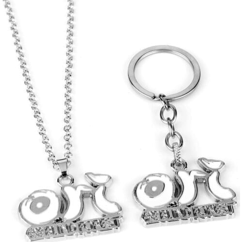 Game Ori and the Blind Forest Necklace Ori Naru Gumo Metal Pendant Men Women Jewelry Alloy Keychain Charm Gift Keyring Key Chain